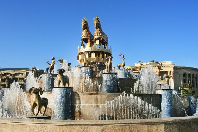 The Colchis Fountain, one of the most expensive in Georgia. Photo by Michal Gorski, licensed under CC BY-SA 3.0