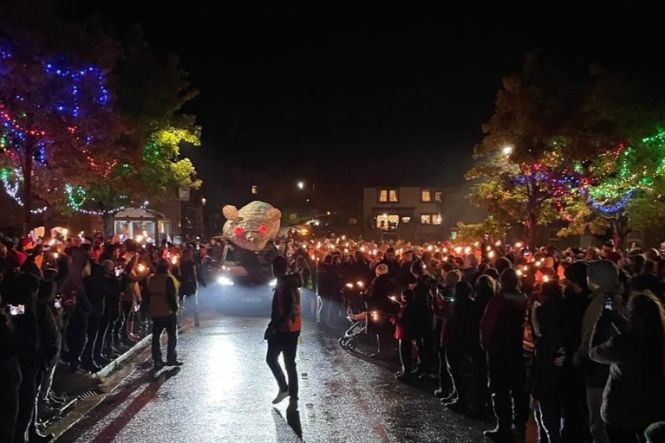 Eyam Bonfire. Photo from Eyam Village Community & Events, FB: https://www.facebook.com/profile.php?id=100080433824164